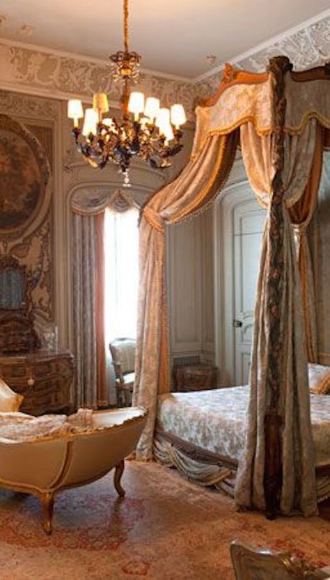 The Chateau Bed Crown, French Bedroom, Dreamy Bedrooms, Elegant Bedroom, French Interior, French Decor, Beautiful Bedding, Beautiful Bedrooms, Dream Bedroom