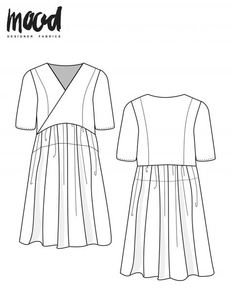 Mood Sewing Patterns Free, Mood Fabrics Free Pattern, Skirt Sewing Pattern Free, Maternity Dress Pattern, Maternity Sewing Patterns, Maternity Patterns, Maternity Sewing, Mood Sewciety, Dress Sewing Patterns Free