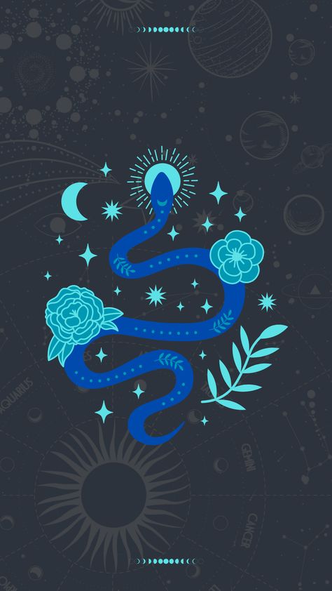 Blue Snake Aesthetic, Catching Lightning, Snake Zodiac, Magic Snake, Snake Wallpaper, Uhd Wallpaper, Blue Things, Aesthetic Ig, Snake Art