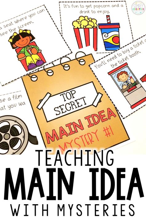 2nd Grade Main Idea Activities, Books For Teaching Main Idea, Main Idea And Details First Grade, Main Idea And Details Activities 1st, Main Idea 1st Grade, Main Idea Mystery Bag Ideas, Main Idea Second Grade, Main Idea Activities 1st, Main Idea Mystery Bags