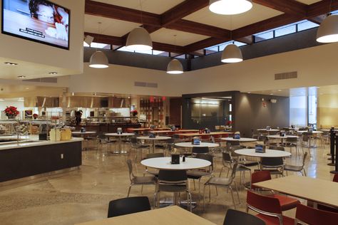 My Ideal University Dining Hall University, Dining Hall Aesthetic, University Dining Hall, School Dining Hall, College Dining Hall, Bloxburg Interior, Urban Office, Mha Dr, School Building Design