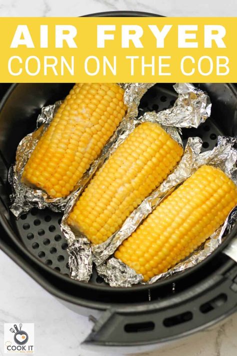 Air Fryer Corn, Small Air Fryer, Large Air Fryer, How To Cook Corn, Fried Corn, Air Fried Food, Air Fryer Oven Recipes, Air Fry Recipes, Flavored Butter