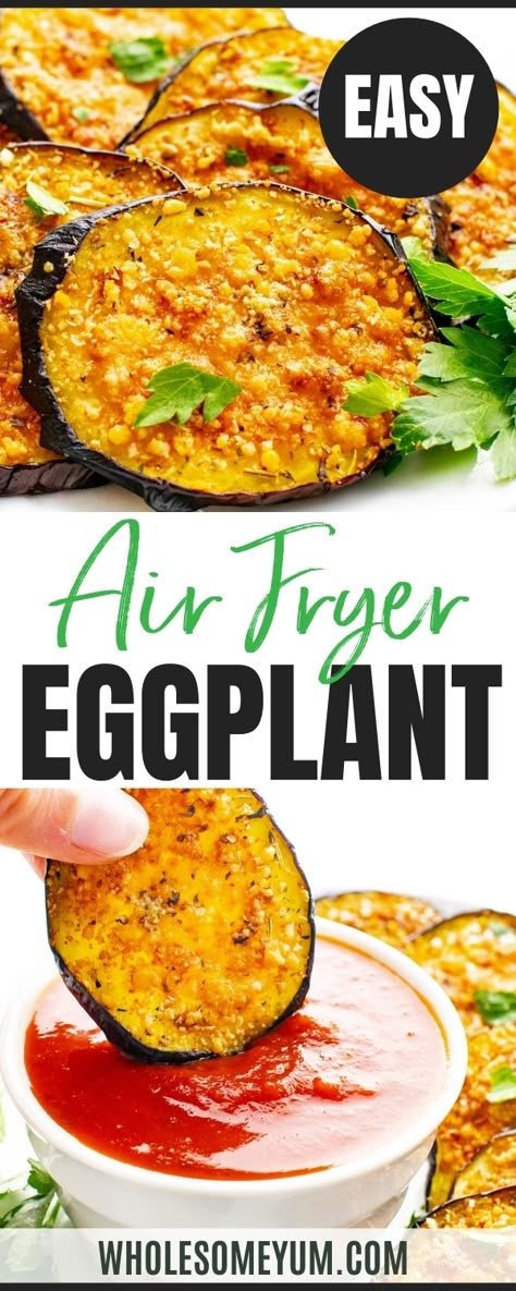 Breaded Eggplant Air Fryer, Air Fryer Eggplant, Plant Recipes, Eggplant Recipes Easy, Vegetable Snacks, Egg Plant, Eggplant Dishes, Air Fryer Oven Recipes, Air Fry Recipes