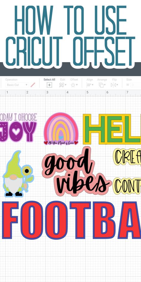 Cricut Offset: How to Use in Design Space des Cricut Offset, Diy Vinyl Projects, Best Logo Maker, Cricut Help, How To Use Cricut, Cricut Explore Projects, Diy Logo, How To Make Stickers, Best Logo