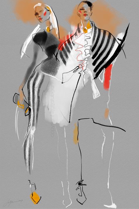 Abstract Fashion Illustration, Live Sketching, Abstract Fashion, Chicago Fashion, Illustration Art Drawing, Painting People, Fashion Figures, Fashion Illustrator, Logo Illustration