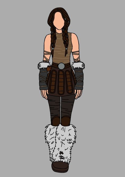 Female Viking Outfit Drawing, Viking Warrior Woman Outfit, How To Train Your Dragon Outfits, Viking Clothes Drawing, Fantasy Training Outfit, Httyd Viking Oc, Dragon Trainer Oc, Httyd Outfits Female, Httyd Clothes