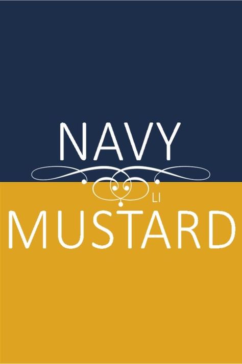 Navy And Mustard Wedding Decor, Blue Yellow Dining Room, Navy Blue And Mustard Bedroom, Navy And Mustard Bedroom, Mustard Living Rooms, Interior Paint Colors Schemes, Living Room Dining Room Combo, Room Wall Painting, Dining Room Combo