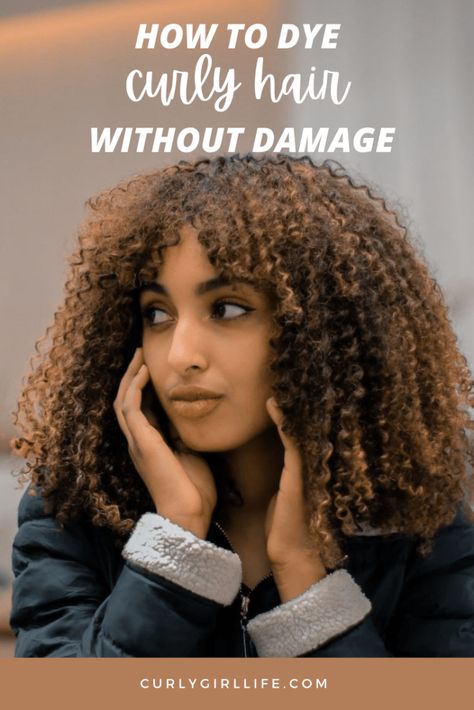 How to Dye Curly Hair at Home Without Damage - Curly Girl Life Dye Curly Hair, Curly Hair At Home, Feminine Hairstyle, Timeless Hairstyles, Super Curly Hair, Intricate Braids, How To Dye Hair At Home, Hair Colour Design, Feminine Hairstyles