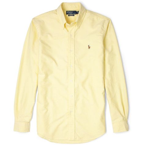 Polo Ralph Lauren Yellow Oxford Custom Fit Shirt (5.395 RUB) ❤ liked on Polyvore featuring mens, men's clothing, men's shirts, men's casual shirts, shirts, tops and button ups Yellow Button Up Shirt, Oxford Shirt Men, Ralph Lauren Top, Button Ups, Men's Casual Shirts, Oxford Shirts, Ralph Lauren Slim Fit, Yellow Shirts, Ralph Lauren Tops