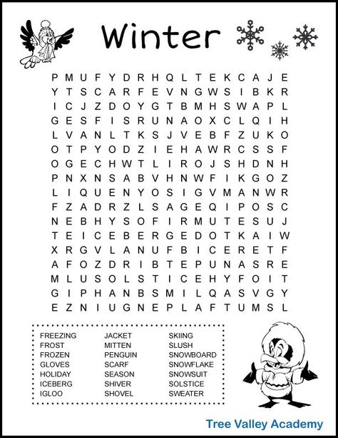 Winter word search for grade 5.  Free printable 5th grade winter word search with answers included. A relaxing educational activity for kids. #winter #grade5 #treevalleyacademy #wordsearch Christmas Worksheets 5th Grade, Grade 5 Worksheets Free Printables, 5th Grade Worksheets Free Printable, Winter Worksheets For Kids, Grade 5 Worksheets, Worksheets For Grade 5, Winter Word Search, Winter Worksheets, Winter Classroom Activities