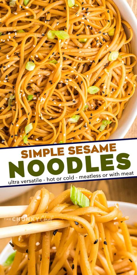 Sesame Noodles With Shrimp, Asian Style Side Dishes, Sesame Soy Noodles, Side Dish For Sushi, Cold Asian Noodle Recipes, Noodles Side Dish, Seasame Noodles, Sesame Oil Noodles, Noodle Side Dish Recipes