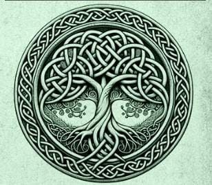 Celtic Oak Tree Tattoo, Ygdrassil Tattoo, Celtic Oak Tree, Viking Knotwork, Oak Tree Tattoo, Art Viking, Tree Of Life Symbol, Tree Of Life Art, Norse Tattoo