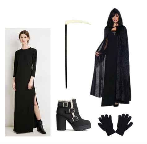 5 Costumes That Will Keep You Warm This Halloween - College Fashion Grimm Reaper Costume Women, Womens Grim Reaper Costume, Reaper Costume Women, Costume Ideas For Cold Weather, Grim Reaper Costume Women, Warm Halloween Costumes, Grim Reaper Costume, Warm Halloween, Reaper Costume