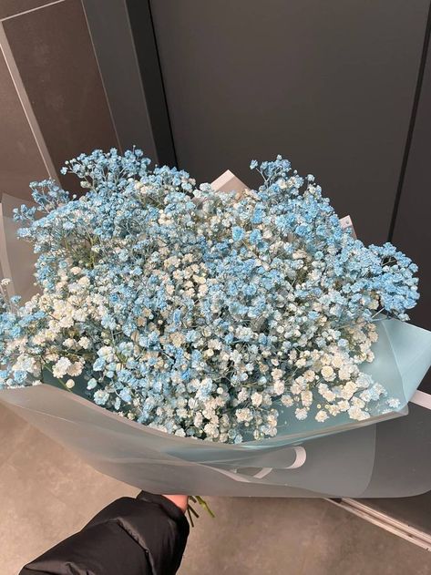 Baby Breath Bouquet, Gypsophila Bouquet, Gypsophila Flower, Flower Boquet, Luxury Flower Bouquets, Breath Flowers, Boquette Flowers, Light Blue Flowers, Baby S Breath