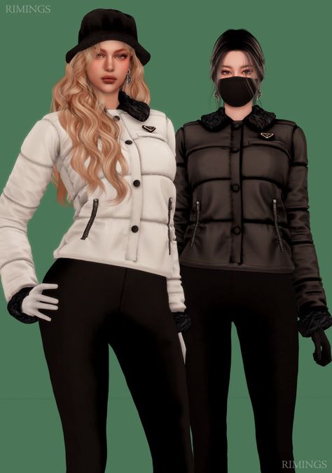 (99+) RIMINGS on Tumblr Cultural Clothes, Cc Accessories, Ts4 Clothes, Prada Jacket, Sims Clothes, Cc Clothes, Tumblr Sims 4, Normal Map, Sims 4 Dresses