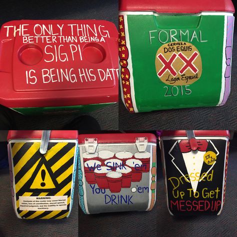 Sigma Pi Cooler Sigma Pi Frat Cooler, Formal Cooler Ideas, Formal Cooler, Cooler Ideas, Sigma Pi, Frat Coolers, Coolers