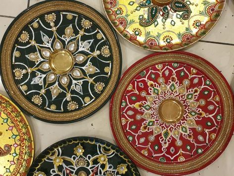 #arthi Plates #Indian Homes Plates For Wedding, Indian Homes, Indian Weddings, Decorative Plates, Weddings, Home Decor, Home Décor