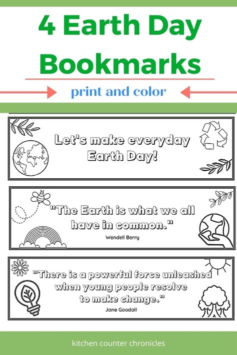 This is a fun and creative Earth Day activity for the classroom or at home. Print off our Earth Day bookmarks and colour them however you like. There is a blank bookmark where kids can unleash their creativity. #earthdayactivity #earthdayforkids #earthdayactivityforkids #printablebookmark #earthdaybook #freeprintable #colouringpageforkids Earth Day Bookmarks, Earth Day Worksheets, Earth Day Activity, Bookmarks For Kids, Library Lesson Plans, Creative Christmas Crafts, Free Printable Bookmarks, Printable Christmas Games, Fun Projects For Kids