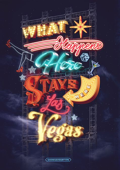 Typography Served, The Vegas, Vintage Neon Signs, 3d Cnc, 3d Typography, Retro Sign, Creative Typography, Typography Letters, Typography Inspiration