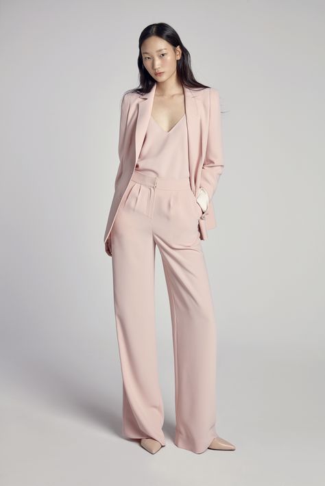 Yuppie Suit Pale Pink Outfit, Side Profile Woman, Pink Suits Women, Pink Suits, Light Pink Pants, Pant Suits For Women, Big Dipper, Female Profile