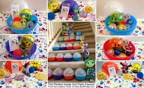 The perfect Inside Out party favor idea from the creative minds of www.SewPriddy.com Birthday Party Craft Ideas, Inside Out Party, Inside Out Party Ideas, Party Craft Ideas, Core Memories, Birthday 5, 4th Birthday Party, Birthday Party Crafts, Fourth Birthday