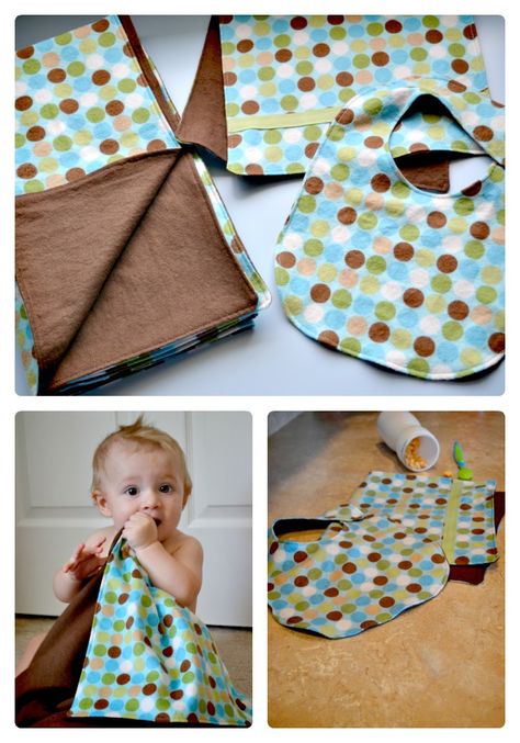 The Life of Jennifer Dawn: Sew a blanket, bib, and burpie for a baby! Easy Baby Gifts To Make, Baby Gifts To Make, Gifts To Make, Baby Sewing Projects, Quilt Baby, Shower Bebe, Burp Cloth Set, Baby Projects, Homemade Baby