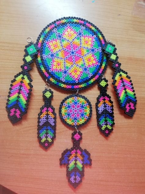 Perler Bead Dream Catcher Pattern, Perler Mandala, Perler Bead Mario, Rhinestone Designs Templates, Easy Perler Bead Patterns, Pearl Beads Pattern, Easy Perler Beads Ideas, Fusion Beads, Hama Beads Design