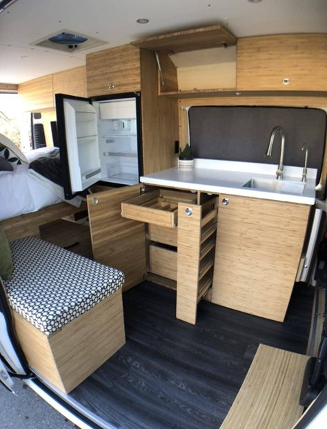 2020 Ram ProMaster Camper Van For Sale in Ontario, Canada - Van Viewer Van Countertops, Camper Van Kitchen Ideas, Ram Promaster Conversion, Vanlife Inspiration, Promaster Camper Van, Campervan Kitchen, Customs Broker, Camp Van, Camper Van Kitchen