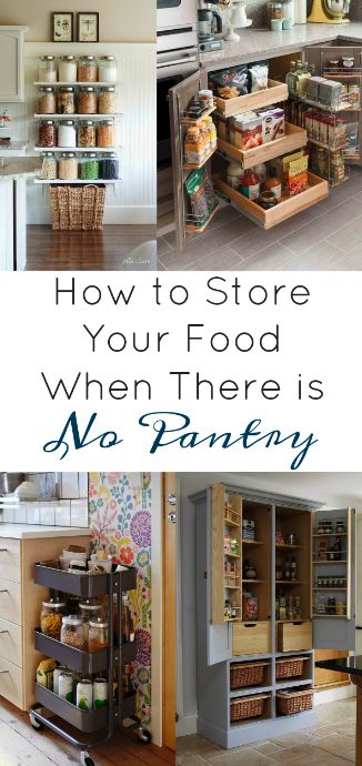 How to Store Food When There is No Pantry | Bluefield Avenue Kitchen Without Pantry, Pantry Alternatives, No Pantry, Making A House A Home, Tiny Pantry, Small Kitchen Pantry, No Pantry Solutions, Diy Pantry Organization, Pantry Furniture