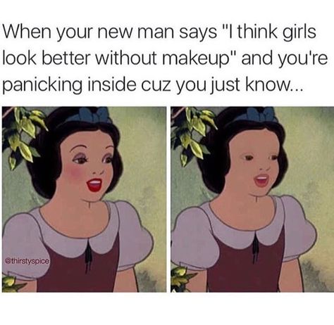 Lol cause in the 30s women drew on their eyebrows I'm screaming. Sms Humor, Makeup Memes, Awesome Makeup, 9gag Funny, Makeup Humor, Got Memes, Humor Mexicano, Meme Comics, Quotes Humor