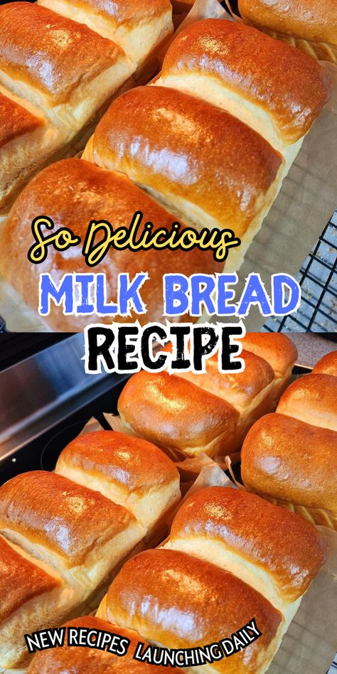 Milk Bread Homemade Milk Bread, Amish Milk Bread Recipe, Chinese Milk Bread, Milk Bread Rolls Recipe, Evaporated Milk Bread, Condensed Milk Bread Recipes, Amish Milk Bread, Milk Bread Recipes, Milk Buns Recipe