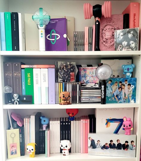 Kpop Albums Shelf, Kpop Shelf, Army Decor, Bts Room, Army Room Decor, Kpop Room, Kpop Albums, Army Room, Pop Albums