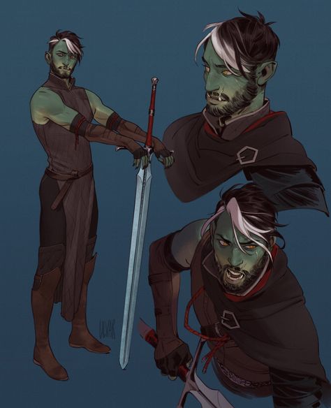 Ulvar on Twitter: "a couple of Fjords ✨#criticalrolefanart #CriticalRole… " Fjord Critical Role Fanart, Orc Oc Male, Orc Male, Rpg Wallpaper, Critical Role Characters, Mighty Nein, Critical Role Fan Art, Dishonored, Dungeons And Dragons Characters