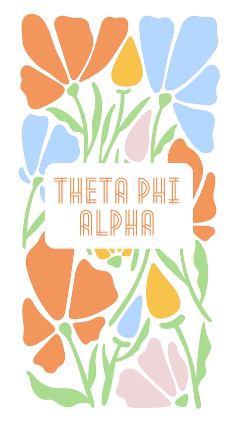 Flower Sorority Banner, Floral Sorority Banner, Theta Phi Alpha Canvas, Theta Phi Alpha Graphic, Sorority Banner, Cute Photo Poses, Spring Banner, Theta Phi Alpha, Spring Formal