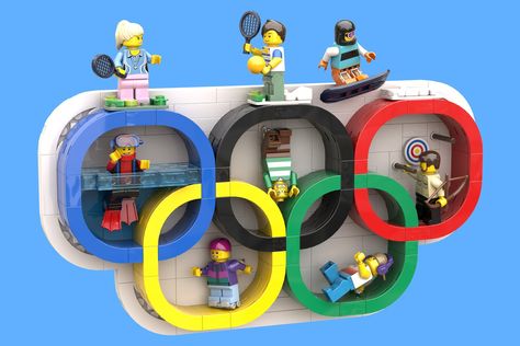 Olympic Spirit Lego Letters, Respect For Others, Lego Sports, Balance In Life, Olympic Rings, Lego Mocs, The Olympic Games, Desk Shelf, Lego Toys