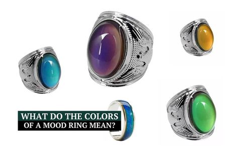 What Do the Colors of a Mood Ring Mean? Mood Rings Vintage, Real Mood Ring, Mood Ring Earrings, Color Changing Mood Ring Meaning, Mood Ring Color Chart, Mood Ring Colors, Human Body Temperature, Mood Stone, Mood Changes