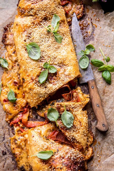 Half Baked Harvest Italian, Italian Stromboli, Half Baked Harvest Recipes, Stromboli Recipe, Tuscan Chicken Pasta, Ricotta Pasta, Harvest Recipes, Italian Cheese, Half Baked