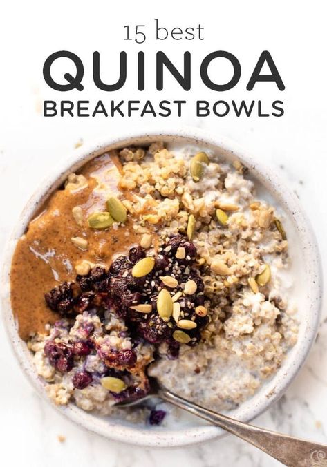 Quinoa Breakfast Recipes, Best Quinoa, Quinoa Recipes Breakfast, Healthy Desayunos, Sandwich Vegetarian, Breakfast Quinoa, Breakfast Bowls Recipe, Quinoa Breakfast Bowl, Healthy Quinoa