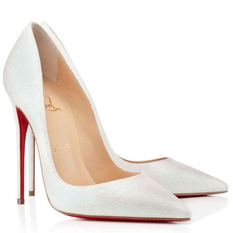 White Louboutin Heels, Red Bottom Heels Christian Louboutin, White Louboutin, Christian Louboutin Wedding Shoes, Louis Vuitton Heels, Red Bottom High Heels, Louboutin High Heels, Red Bottom Heels, Louboutin So Kate