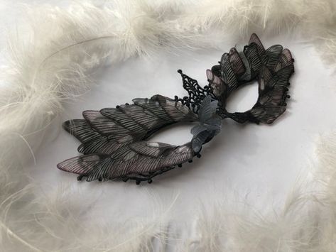 Butterfly Masquerade Mask, Rp Outfits, Faerie Costume, Butterfly Mask, Unique Masks, Mask Masquerade, Butterfly Hair Clip, Costume Collection, Black Mask