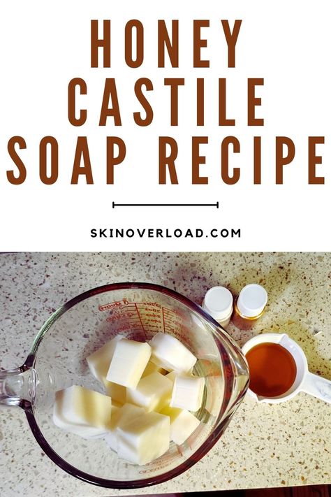 Honey Castile Soap Recipe How To Make Castile Soap, Castle Soap, Castile Soap Recipes, Diy Hand Soap, Diy Honey, Bath Melt, Castille Soap, Soap Melt And Pour, Liquid Castile Soap