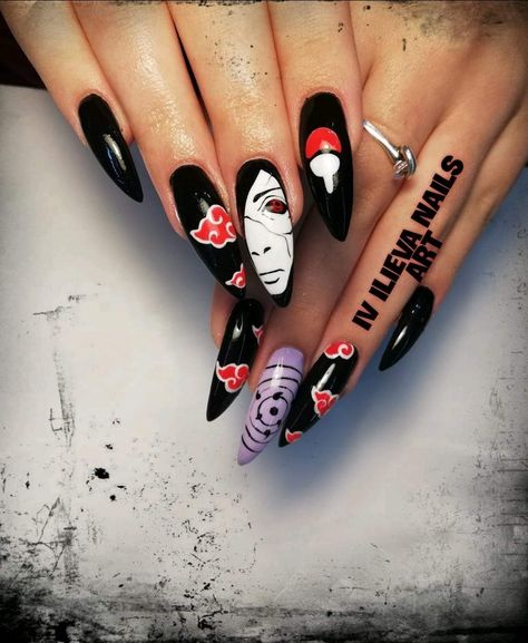 Uchiha Nails, Uchiha Madara, Madara Uchiha, Nails, Beauty