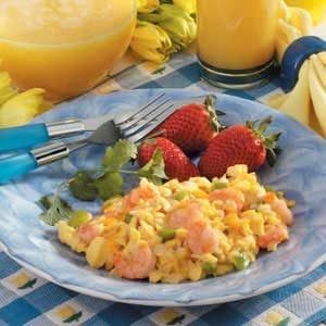 Simple Shrimp Scramble Recipe: How to Make It Seafood Breakfast, Edison New Jersey, Shellfish Recipes, Monterey Jack, Monterey Jack Cheese, Recipe Roundup, Morning Food, Scrambled Eggs, Seafood Dishes