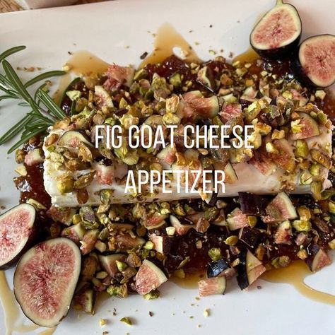 Kristin | Hormone Health Coach 🍋 on Instagram: "You’re going to want to SAVE this! 💯 The first weekend of fall deserves a good fall appetizer! 🍁 This is so so simple but looks fancy and tastes delish. 🙌 Here’s what you do 👇 Spread fig jam on a serving platter, place goat cheese log on top. Sprinkle crushed pistachios and chopped figs over the goat cheese and drizzle hot honey (or regular honey) over all of it. Serve with a toasted baguette or crackers. Told you it was easy!! 😋 And want to Goat Cheese Fig, Goat Cheese Log, Crushed Pistachios, Fall Appetizer, Toasted Baguette, Cheese Log, Fall Appetizers, Hot Honey, Fig Jam