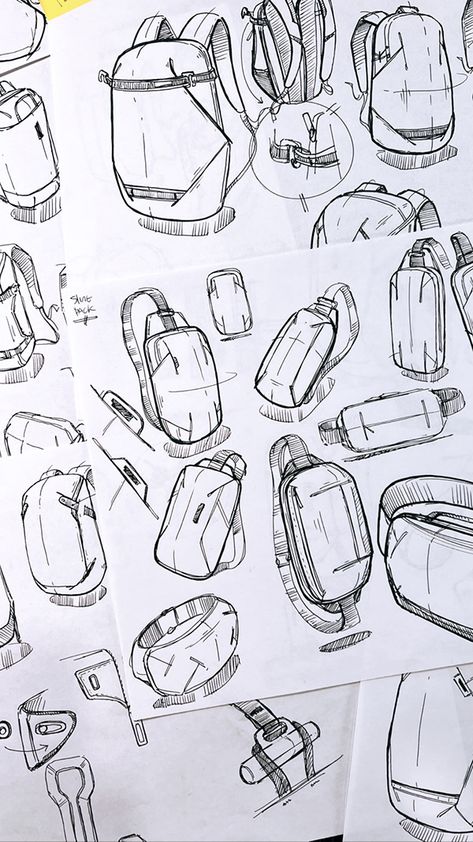 Sketchellaneous V4 :: Behance Industrial Design Sketch, Shoe Design, Design Industrial, Procreate App, Designer Backpacks, Design Sketch, Freelancing Jobs, Bag Pattern, Product Design