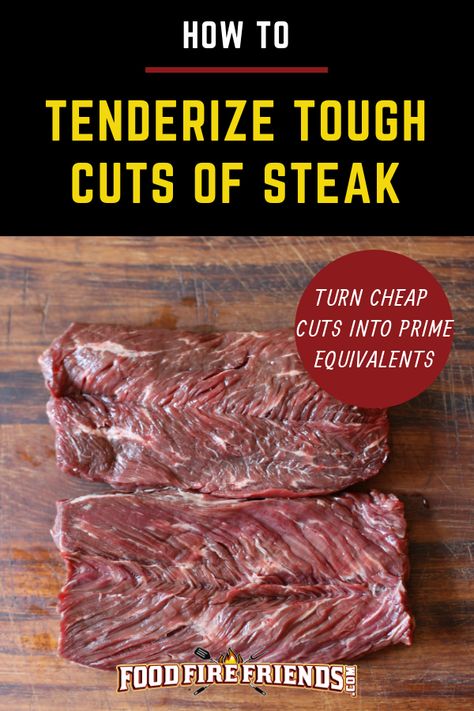 How To Tenderize Steak, Meat Tenderizer Recipe, Steak Tenderizer, Cheap Steak, Cuts Of Steak, Easy Steak Marinade Recipes, Steak Marinade Easy, Steak Marinade Recipes, Tender Steak