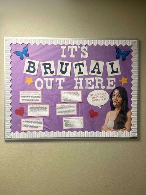 Financial Bulletin Board, Olivia Rodrigo Bulletin Board, Healthy Relationship Ra Bulletin Board, About Me Board Ideas, Ra Personal Board, Taylor Swift Bulletin Board High School, Study Tips Ra Bulletin Board, Pop Culture Bulletin Board Ideas, Ra Valentines Day Bulletin Boards