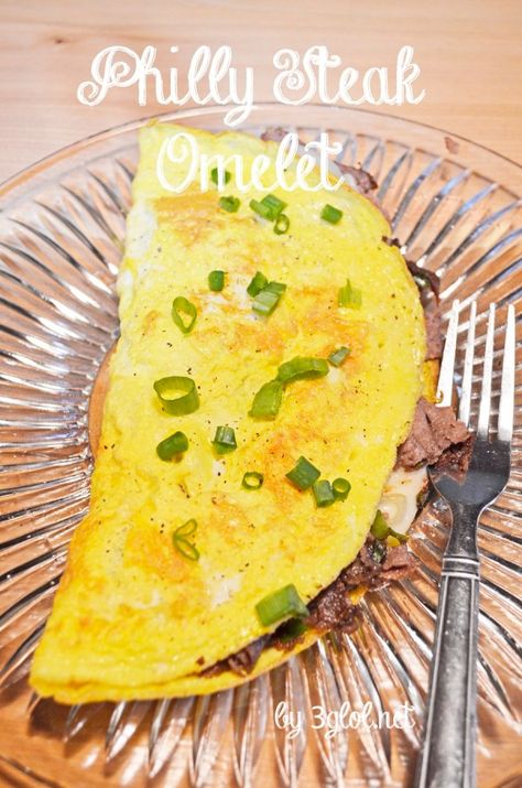 Steak Omelette, Easy To Cook Recipes, Steak And Cheese, Cheese Omelet, Steak And Onions, Philly Steak, Bruschetta Ingredients, Meat Steak, Meals Ideas