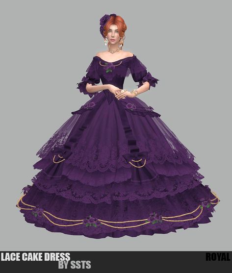 ✿Roli Cannoli CC Findz Corner✿ — LACE CAKE DRESS by SSTS Teen to... Sims Princess Dress, Sims 4 Cc Quinceanera Dress, Sims 4 Cc Victorian Dress, Sims 4 Ball Gown Cc, Sims 4 Ballgown Cc, Sims 4 Ballgown, Sims 4 Cc Ball Gowns, Victorian Cc Sims 4, Sims 4 Steampunk Cc