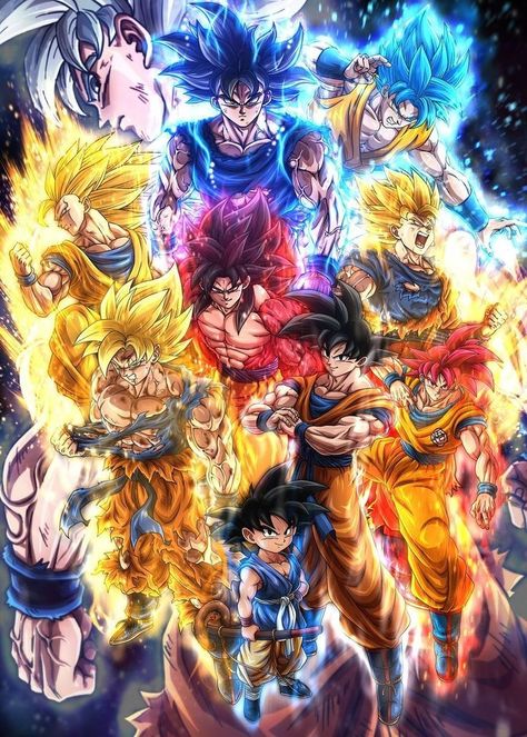 Goku All Forms, Dragon Ball Z Iphone Wallpaper, Dragon Ball Tattoo, Dragon Ball Wallpaper Iphone, Dragon Ball Painting, Dragon Ball Super Wallpapers, Dragon Ball Art Goku, Dragon Ball Super Art, Dragon Ball Super Goku